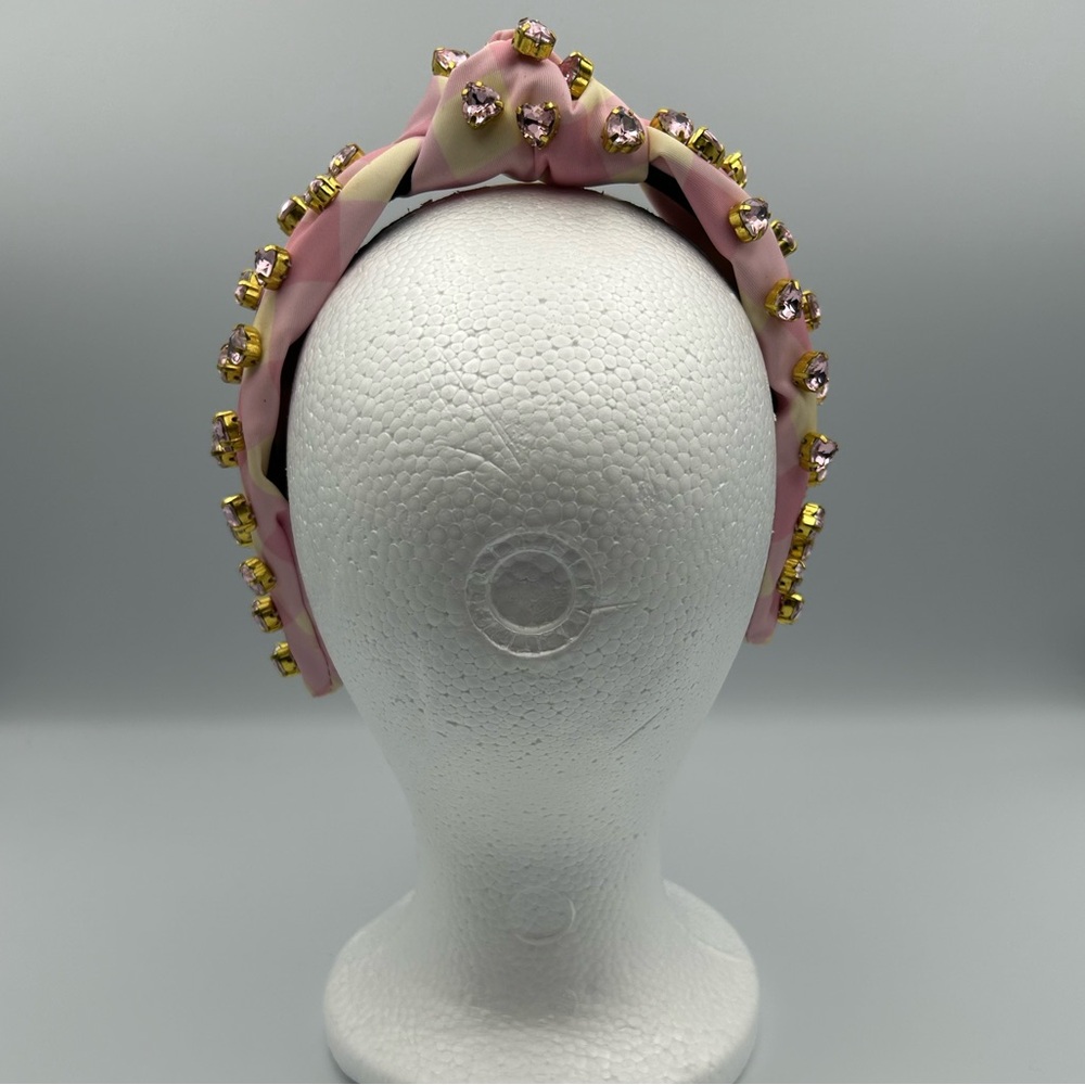 Lele Sadoughi X Stoney Clover Lane Watermelon Heart Crystal Knotted Headband - Picture 12 of 16